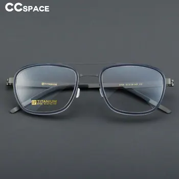 55024; Мъжки бизнес очила от чист титан в стил ретро; луксозни маркови рамки за очила при оптична късогледство; ултра-леки очила