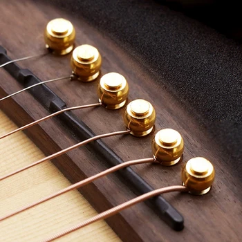 6 бр. китарните струни Нокти с Метални шипове на моста акустична китара Месингови китарните струни фиксирани конусни щифтове струнни пирони