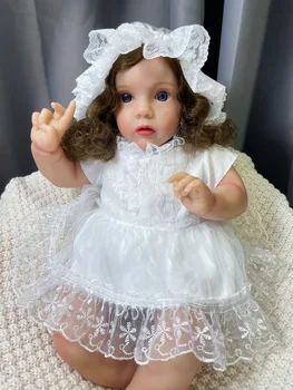 60 СМ Хлапе Прероди кукли Миси Реалистични Високо качество на ръчно изработени Колекционерско изкуство Кукла Реборн за момичета Коледен подарък играчка