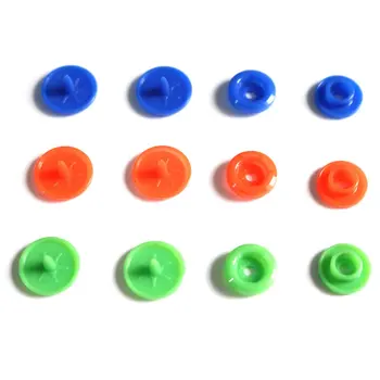 600ШТ 1440ШТ Детски комплект от нейлонового пластмаса с четири копчета, цветни чанти с кръгли копчета и ключалката, многоцветен набор от