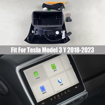 7-инчов IPS екран за задно виждане на дисплея е подходящ за Tesla Model 3 Y CarPlay Авто музика Android за управление на климатик мултимедиен плеър