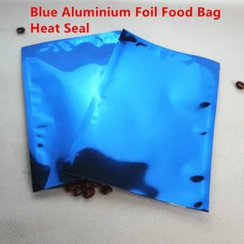 8x12 см Обикновен Джоб 200 бр. Горно Отворено Синьо Покритие на Торбички От Алуминиево Фолио Термосвариваемый Алюминизированный Майларовый Хранително-вкусовата Пакет Маска За Очи Пластмасов Калъф