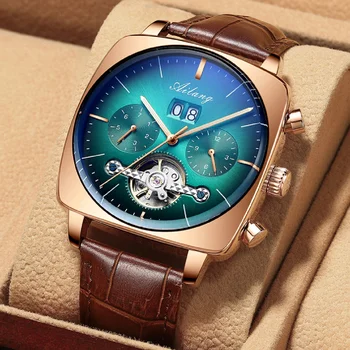 AILANG 2023 висок клас на марката Механични часовници с квадратен циферблат водоустойчив мъжки модерен часовник с турбийоном Zegarek M? ski 8622