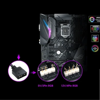 AURA SYNC 5 В 3-пинов RGB 10 hub газа мощност 3pin ARGB адаптер за Cas Директен доставка