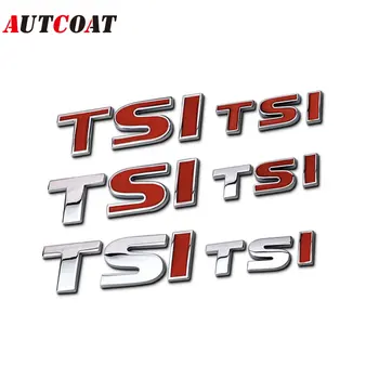 AUTCOAT 1бр 3D метален странично крило на колата TSI, емблемата на задния багажник, икона, етикет, етикети, автомобилни аксесоари, декорация, стикери