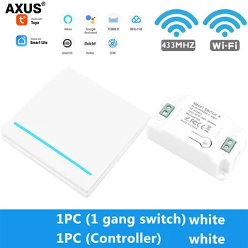 AXUS Sasha Wall Smart APP WiFi Преминаването на Светлината 1/2/3 Банда Безжичен RF 433 Mhz Бутон Модул Реле Таймер DIY Google Home Алекса