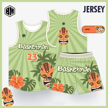 BASKETMAN/ Детски Баскетболни Комплекти За Момчета И Момичета, Летни Тениски впечатлява със своя Бохемски Стил в Хавай, Шорти, Униформи, Спортни Костюми за детска градина