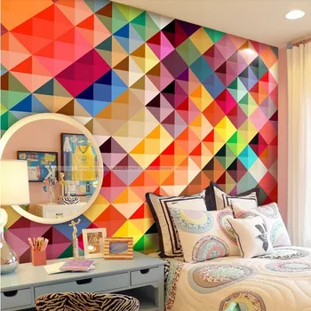 beibehang тапети от обойной хартия хол с диван спалня монтаж на телевизора на стена на модерното изкуство тапети Цвят на окото стенни тапети