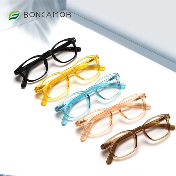 Boncamor 2022 Очила За Четене, Блокиране на Синя Светлина, Предписани Анти-UV Компютърни Очила За Мъже И Жени, Декоративни Очила С Диоптриями