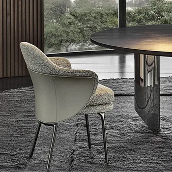 C24 продажбите на Офис, стол за преговори, италианско кожа ергономичен стол с гръб от масивно дърво, дизайнерски стол за трапезария на хотела C