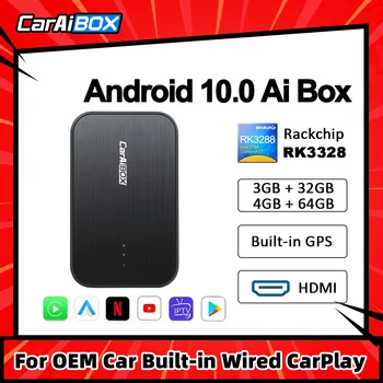 CarAiBOX HDMI CarPlay Ai Box Безжичен CarPlay Безжичен Android Авто USB WIFI СИМ LTE Вграден GPS За Оригиналната Кола на Кабелната CarPlay