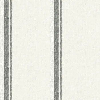 Chesapeake Линет Черен плат на ивици тапет 56,4 кв. фута Стикери за стена Декор естетически