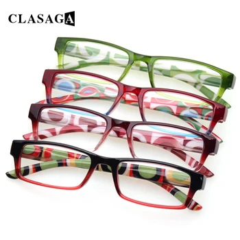 CLASAGA 2022 Модни очила за четене, дамски очила с цветна рамка, с принтом, HD-карти с пружинным тръба на шарнирна връзка, декаративные очила