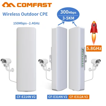 Comfast 2-5 км от 2,4 Ghz и 5.8 Ghz, 300 Mbps Безжичен Външен Радиомост CPE Рутер, Wi fi Усилвател на Сигнала Booster Продължавам Ретранслатор AP