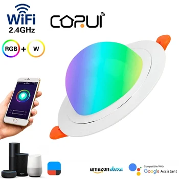 CoRui RGBW WiFi интелигентен led лампа, управляван приложение, дистанционно управление за хол/гласово управление работи с Алекса Google Home