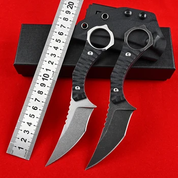 D2 Нож с Фиксирано Острие Cs Go Karambit, Улични Джобни Ножове, Ловни Ножове За Оцеляване в Къмпинга, Тактически Военни Средства за Самозащита