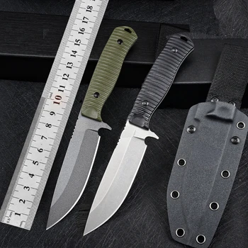 DC53 Стомана 539 ловен нож за оцеляване с фиксирано острие, самоотбрана на открито, тактически военни прав нож, джобен нож с дръжка G10