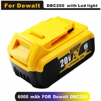 DCB200 20V 6.0 Ah литиево-йонна Замяна Батерия За DeWalt 18V DCB184 DCB200 DCB182 DCB180 DCB181 DCB182 DCB201 DCB206 L50