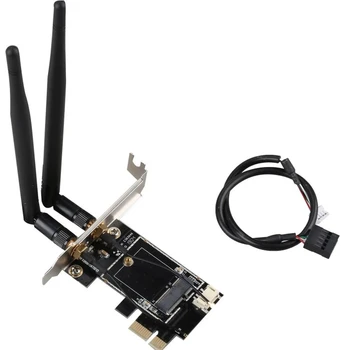 DIEWU Тенис на безжични WiFi, съвместим с Bluetooth адаптер мрежова карта PCIe до M. 2 карта за разширяване на Wifi адаптер за NGFF M. 2