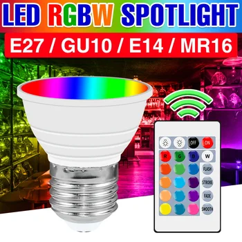 E27 led RGB лампа GU10 прожектор вълшебна лампа E14 домакински энергосберегающая лампа за помещения MR16 умен лампа за домашно осветление на тавана