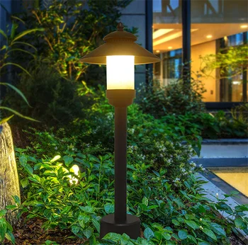 E27 Уличен лампа за ландшафтна пътеки с гъби, алуминиева лампа за градина, двор, тревата, IP65, водоустойчива лампа за пътеки