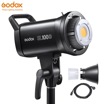 Godox SL100D SL-100D Панел led Видеосвет 100 W 5600 Към Попълнете Лампа за Снимане LCD Дисплей С Непрекъснатото Излизане Bowens Mount Студиен Светлина 2,4 Г