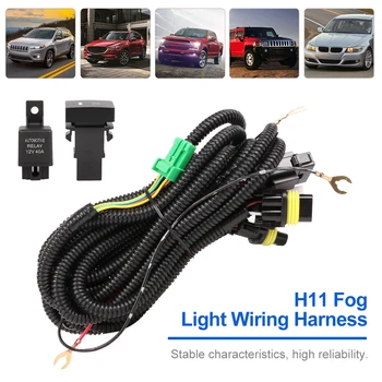 H11 Теглене на кабели, фарове за мъгла, фаровете за Контакти тел led индикатори Ключ реле 12V 40A