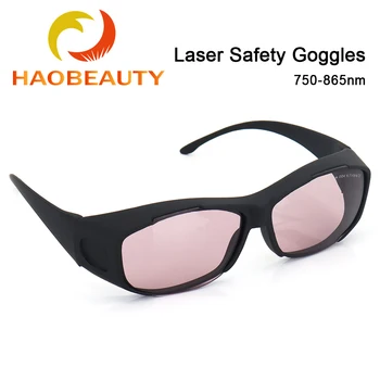 HaoBeauty лазерни защитни очила 750-865nm OD4 + защитни очила Shield Защитни очила