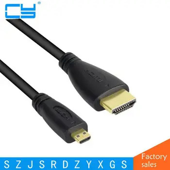 HD-съвместим кабел 1 м на 1,5 М, 3 М и 5 М Micro HD HDTV от мъжете към мъжете 1,4 НА 3D адаптер конвертор безплатна доставка