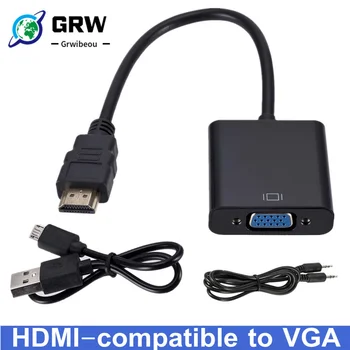 HD1080P HDMI-съвместим адаптер, VGA кабел-конвертор за Xbox PS4, преносими КОМПЮТРИ, ТЕЛЕВИЗИОННИ конзоли, с проектор, монитор HDTV