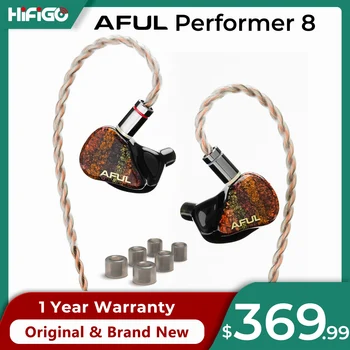 HiFiGo AFUL Performer8/5 1DD + 7BA Монитори-втулки Опънат Хибридни Слушалки Hi-res Етап Студийни Музикални Слушалки Бас слушалки IEMs