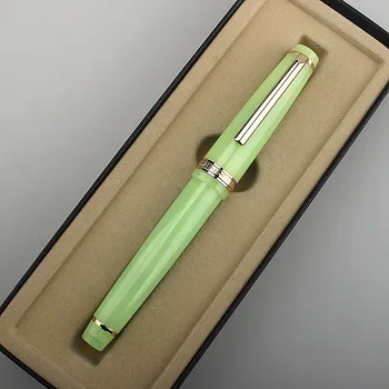 Jinhao 82 Акрилна писалка със златен клипс F 0,5 мм, розово и зелено училище канцеларски материали, бизнес мастило химикалки за писане