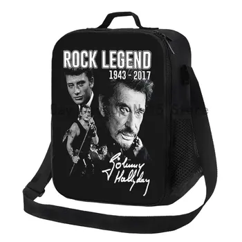 Johnny Hallyday Изолирано чанта за обяд за жени, френски рок-певец, охладител, термален обяд-бокс за деца, ученици