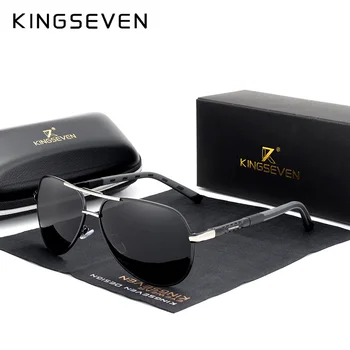 KINGSEVEN 2023 Нови Алюминиево-Магниевые Мъжки Слънчеви очила С Поляризирана Мъжки покритие Огледални Очила Мъжки Oculos N7252