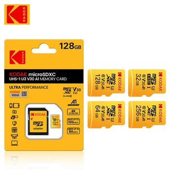 Kodak 512 GB 256 GB Карта памет 128 GB A1 4K Micro SD Карти 64 GB 32 GB U3 SDHC, Microsd UHS-I C10 TF Microsd Trans Flash