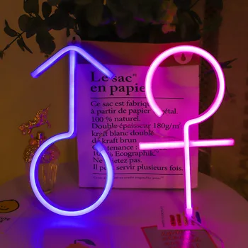 Led неонова реклама Символ на момче или момиче Неон монтиран на стената лампа Детски душ Украса за парти по случай рождения ден на Пол Разкрива декоративен стенен неонова лампа