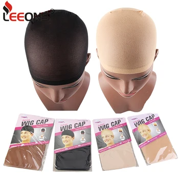 Leeons 4 бр., висококачествена шапка за перука, высокоэластичная шапчица за отглеждане, тюлевые невидими ластични мрежи за косата, мрежести перуки за носене