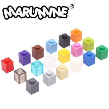 Marumine 1x1 Строителни Тухли 500 бр./Лот Идея Част от 13 Цвята 3005 САМ Развиване на Блокове Строителни Аксесоари, Играчки За Деца