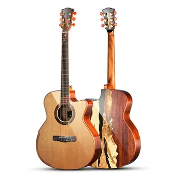 Merida Есента на акустична китара от масивна дървесина Cutaway 41 Китара с горна част от едно кедър