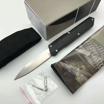 Micro OTF Tech Нож Серия D2 Стоманен Нож 59-61HRC Твърдост 7075 Дръжката е От Алуминиева Сплав Джобен Нож за Самозащита на Открито