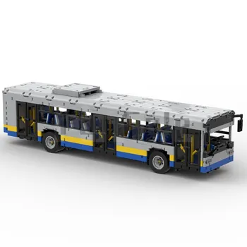 MOC-59883 12m Автобус от Emmebrick Градивен елемент на Модел Сращенная Играчка Електрически Пъзел Детски Подарък