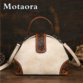 MOTAORA 2023, нова дамска чанта от тисненой на кожата в ретро стил, пъстри дамски чанти през рамо за дами, дамски чанти-клипса за жени
