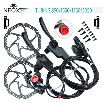 NFOX GT267 десния страничен електрически мотор, скутер, изключване на захранването, планинско колоездене, хидравлична спирачка, червен, черен, Letf Disc E-bike, 140 160 продажби