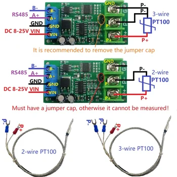 PT100 Платиновое термично съпротивление RTD Електрическа термопара температурен детектор тестер конвертор RS485 MODUBS RTU модул