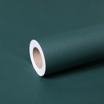 PVC, водоустойчив винил стенни контактната хартия, тъмно-зелени самозалепващи се тапети, стикери на мебели за спални, кухни, аксесоари за дома