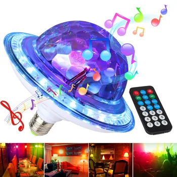 RGB E27 led лампа НЛО Bluetooth Кристална магически топка led лампа интелигентни аудио високоговорител възпроизвеждане на музика дистанционно управление за smart домашен клуб