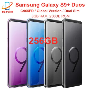 Samsung Galaxy S9 + S9 Plus Duos G965FD Две sim карти 256G Вградена памет 6G ram Глобалната Версия на Восьмиядерный процесор 6,2 