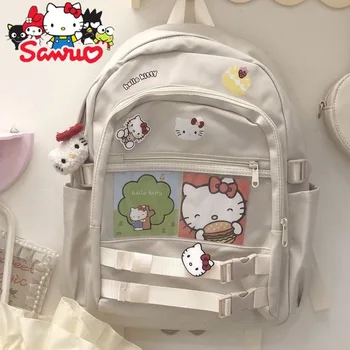 Sanrio Melody Kuromi Hello Kitty Cinnamoroll Pochacco Оригиналната японска училищна чанта с цип, ученическа раница, училищна чанта