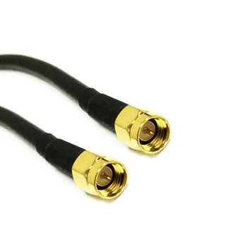 SMA plug-превключвател с жак-косичкой кабел-адаптер RG58 Черно гъвкав проводник с ниски загуби 50 см 20 см/1 м/2 м за Wifi-рутер