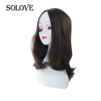 SOLOVE Кошер еврейска перука върху копринена основа, копринен топ, двойна фигура с детски коса, непреработени европейския перука от естествена коса